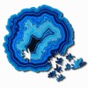 Maze-Like Cut Pattern Agate Puzzle, 180 Pieces with 4 Crystal-Themed