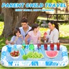 3 Pcs Ice Buffet Serving Tray Drink Cooler with Drain