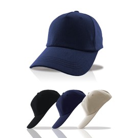 SECOND GROW Cap, Hat, Original Cap, Seamless Cap, Fits Securely and Won't Slip Outdoors, 100% Cotton, One Size Fits Most, Unisex, Walking, UV Protection, navy, Free size