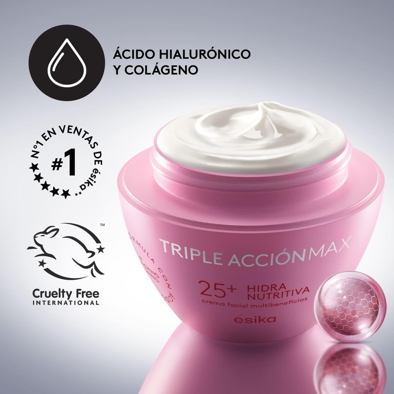 ésika - Crema Facial XL Hidra Nutritiva 25+ Triple Acción