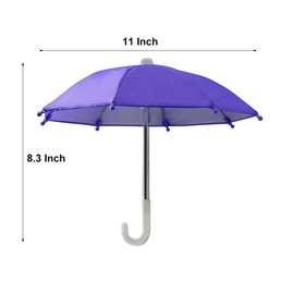 VKSG Phone Umbrella Suction Cup Stand, Outdoor Anti-Glare Mini Umbrella, Car Bike Navigation Cell Phone Sunshade Holder (Noble Purple)