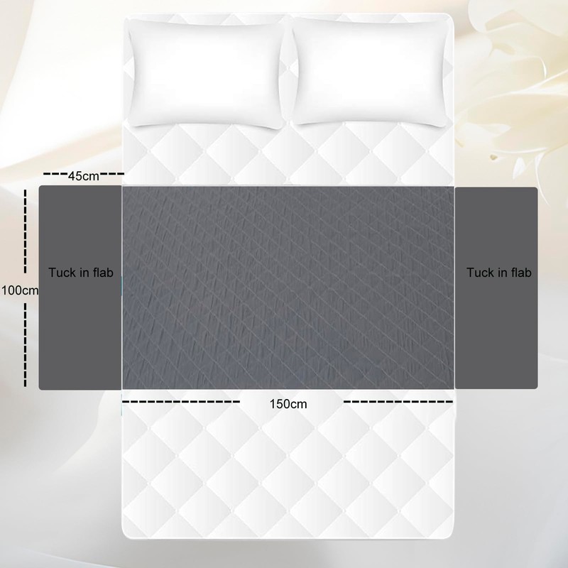 HUNAIGEE Washable Non-Slip Incontinence Bed Cover Reusable Incontinence Bed Pads