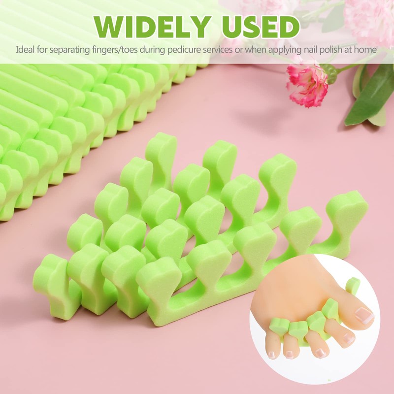 FOMIYES 100 Pairs Disposable soft toe separators silicone toe spacers