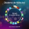 10pz Diadema Corona Flores Luz Led Fiesta Festival