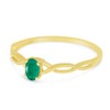 10k Yellow Gold Oval Emerald Ring (Size 6.5)