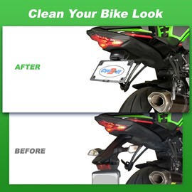 CYCBOLT Fender Eliminator Fit for 2025 Ninja ZX-6R ZX6-R 636 2024 2023 2022 2021 2020 2019 Tail Tidy License Plate Bracket Holder Mount Fit with Turn Signals LED License Plate Light