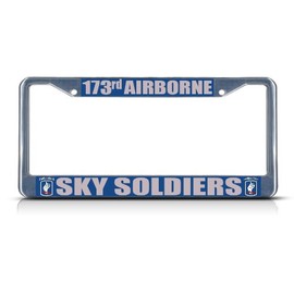Fastasticdeals 173Rd Airborne Sky Soldiers Military License Plate Frame Tag Holder Cover