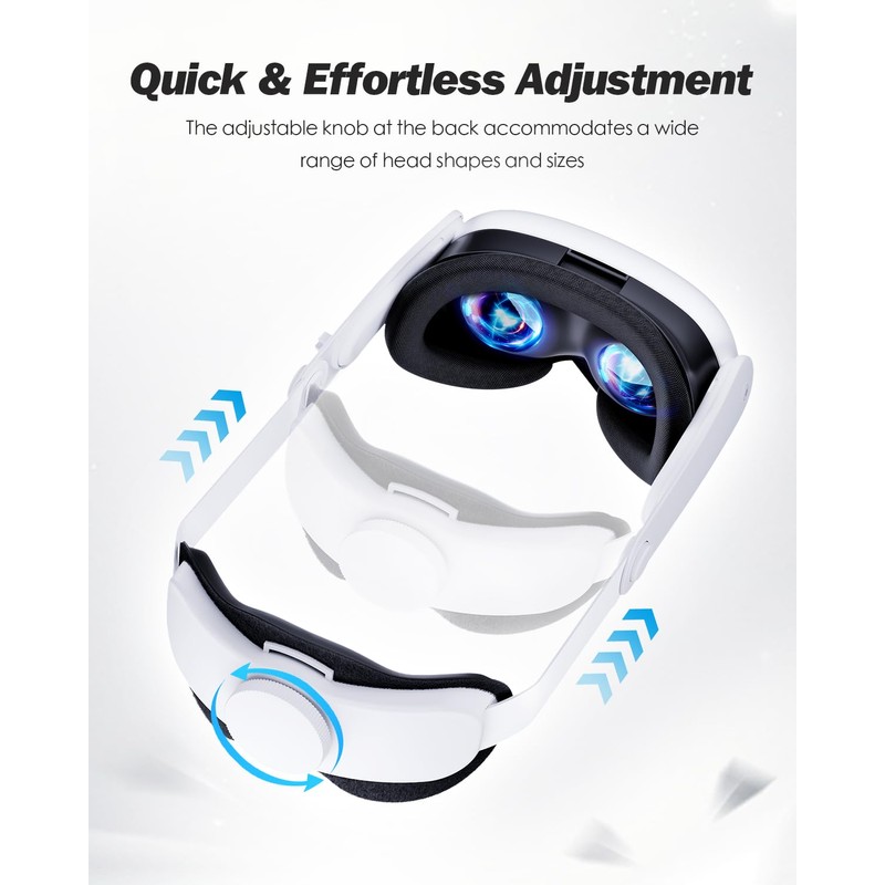 SUPERUS Head Strap & Controller Grips Cover for Meta Quest