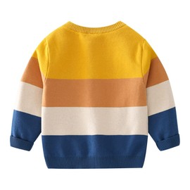 Azalquat Toddler Baby Boy Knit Sweater Pullover Cotton Cartoon Sweatshirt (Tiger & Crocodile (2 Layer Thicknes), 18-24 Months)