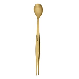 triangle FinalTouch 50 493 17 01_G Tasting Spoon with Tweezers Gold Professional Quality 2-in-1 Spoon and Kitchen Tweezers