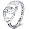 Jude Jewelers Stainless Steel Handcuff Infinity Promise Ring Wedding Engagement