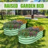 SnugNiture Galvanized Raised Garden Bed Outdoor, 2 Pcs 4x2x1ft Oval