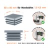 EMFA Lamellar Plugs for Square Tubes 80 x 80 mm