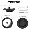 Universal Sink Plug Black Rubber Bath Plug Replacement with Stainless