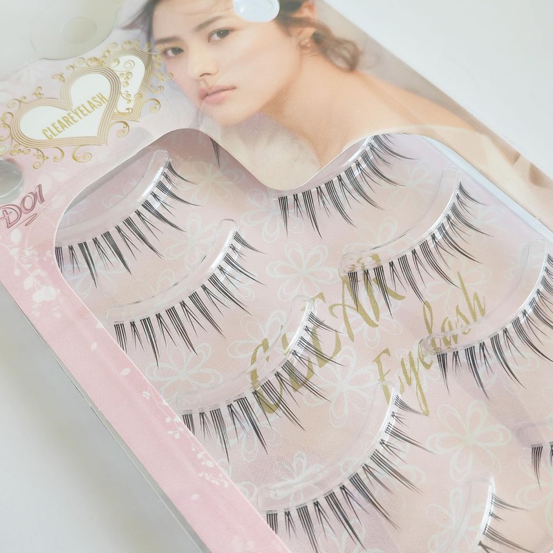 CLEAREYELASH Natural False Eyelashes 3D Matsueku 5 Pairs (D01)