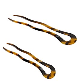 French Twist Hair Clip Vintage Celluloid Acetate Large Wavy U-Shaped Hairpin Tortoise For Shell Updo Pin Bun Holder Barrette Styling Accessories Saiki K Hair Pins And Glasses