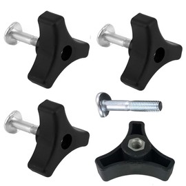 2 Sets Lawn Mower Handle Knobs Nut Bolt,Lawn Mower Handle Bolts T-Handle Nut Screw Bolts Triangular Handle Fastening Screw Set Replacement for Honda Lawn Mower & Other Lawn Mowe (4)