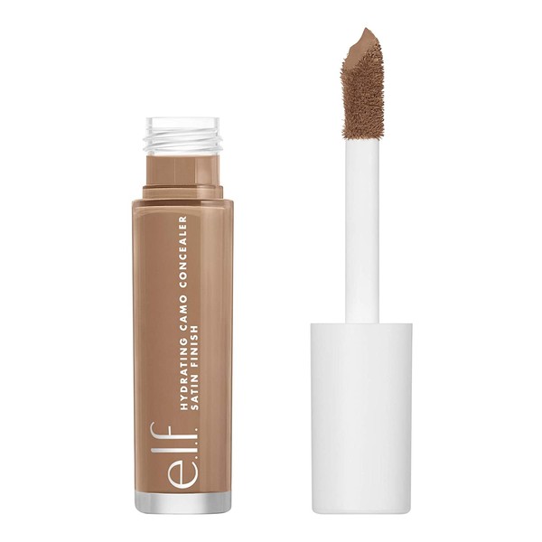 e.l.f, Hydrating Camo Concealer, Lightweight, Full Coverage, Long Lasting, Conceals, Corrects, Covers, Hydrates, Highlights, Tan Latte, Satin Finish, 25 Shades, All-Day Wear, 0.20 Fl Oz