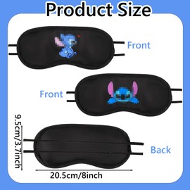 Sleeping Mask Children's Stitch 2 Pieces Breathable Sleeping Mask Funny Cartoon Design Sleeping Mask Children Sleeping Mask for Children Boys
