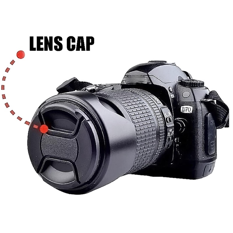 Tunghey 2Pack Lens Cap, 2 Plastic Center Pinch Lens Cap