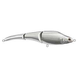 Berkley Magic Swimmer Fishing Lure, Chrome, Size 110, 4.4 in, Maximum Forward Buoyancy Provides Optimal Lifelike Swim Action, Equipped with High-End Hooks