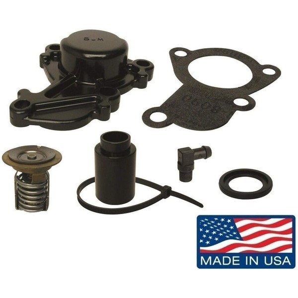GLM Thermostat Kit with Housing for Mercury 40, 50, 55, 60 hp, 3 Cylinder 2-Stroke, 110°, Replaces 850055A2