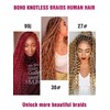 Light Brown Human Braiding Hair Deep Wave Bulk，#30 Auburn No