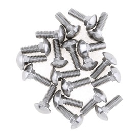 Smgda 20pcs Square Round Head Bolts Carriage Bolts M4 M5 M6 304 Stainless Steel Neck Carriage Bolts (M4 12mm)
