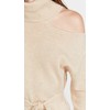 PAIGE womens Raundi Turtleneck Wool Blend Midi Casual Dress, Camel,