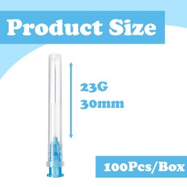 100 Pack Dispensing Accessories 23G*30mm Stainless Steel Industrial Pipes Individually Sealed Packaging Lab Supplies for Science Labs Refill Fluids Industry