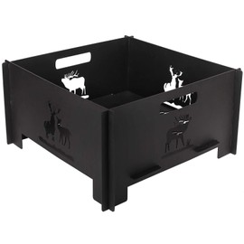 Portable Plug Fire Pit, 15.8 Inch Collapsible Firepits for Outside Wood Burning, Folding Outdoor Indoor Accessories for BBQ Camping Travel or Picnic, Foldable Fire Pits Bonfire of Backyard Patio