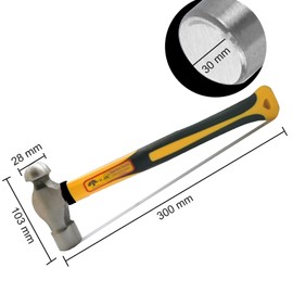 BJDSI Ball Peen Hammer 16 oz,Ball Peen Hammers with Shock Reduction Grip,Durable Ball Pein Hammer,Professional Dead Blow Ball Peen Hammer.