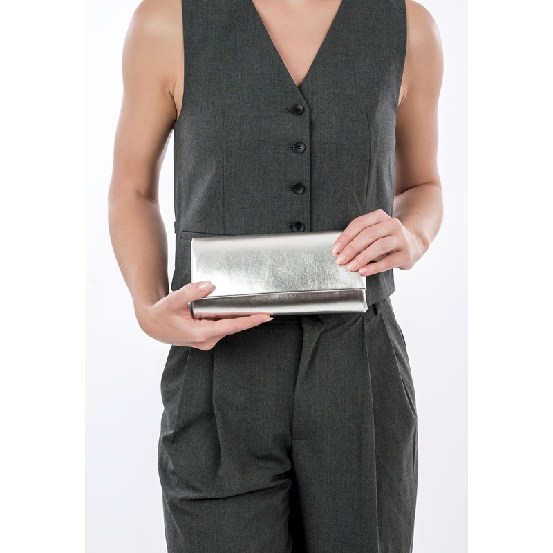 Tamaris Clutch TAS Amalia Smart 33800 Women's Handbags Plain, silver,