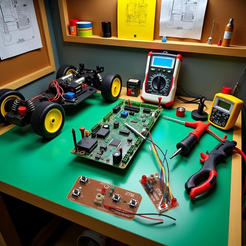 27mhz Four-Way Remote Control Board Two-Way RC Transmitter and Receiver