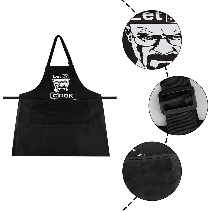 Thyonta Men's Fun BBQ Waterproof Apron Creative Cooking Party Garden