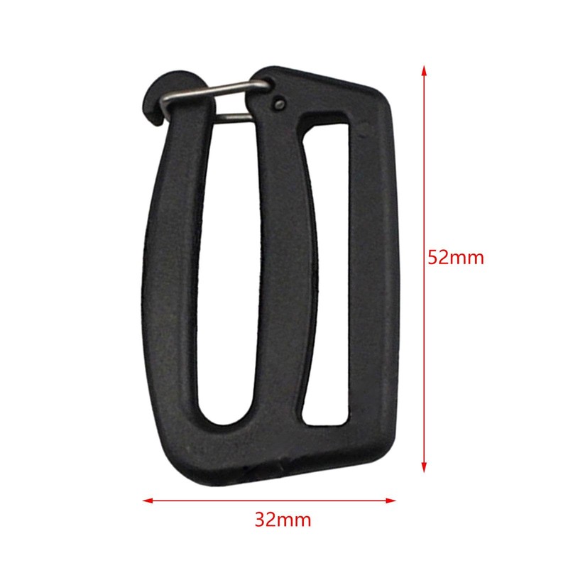 Baoblaze 5pcs Adjustable Buckles Webbing, Plastic Buckle for Webbing, Buckle