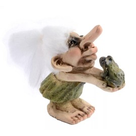 Nyform Norway Troll Girl Kissing Frog Figure, NEW