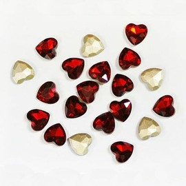 Nail Heart Stone Stone Parts Nail Art Nail Parts Red Heart (WB7233C) / 네일 하트스톤 스톤파츠 네일아트 네일파츠 레드하트 (WB7233C)