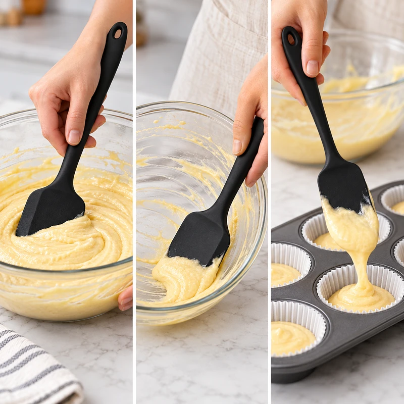 Silicone Spatula Set for Cooking and Baking – 4-Piece Heat-Resistant