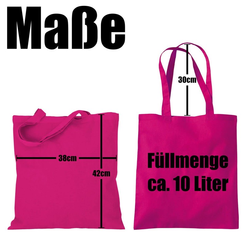 Fabric Bag Jute Bag Long Handle with Saying "Arbeiten? Nö