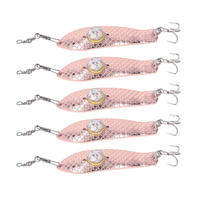 5PCS LED Fishing Lure Light Rustproof Stainless Steel LED Lighted