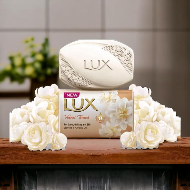 Lux Trio Pack Soap Bundle with Aasram Soap Box |