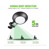 Clicmania Lámpara Solar Para Exteriores Contra Agua Sensor Movimiento