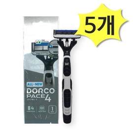 Dorco Pace 4 Four-Blade Portable Razor 5 Count