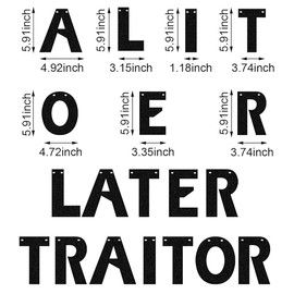 21 PCS Goodbye Party Decorations Later Traitor Banner with Office Leaver Funny Balloons for Going Away Farewell Retirement Job Change Relocation Quitting Party Decoration Black