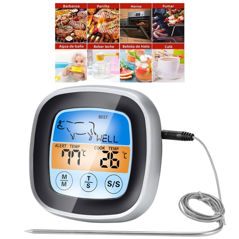 Meat Thermometer for Cooking Digital Food Thermometer Color Screen for