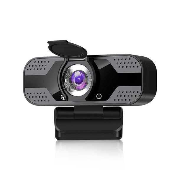 Jinpei 2K QHD Webcam with Privacy Cover, Microphone, Web Computer