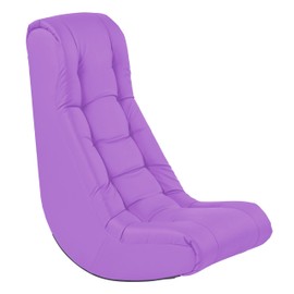 Factory Direct Partners Soft Tufted Floor Rocker - Cushioned Ground Chair for Kids Teens and Adults - Great for Reading, Gaming, Meditating, TV - Lavender, 10488-LV
