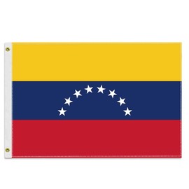 MacLand 30×45 CM Venezuela Flag,12×18 inch Small 150D Venezuelan Outdoor Banner,Tiny Doube Layer Printing Decor for Nautical Ensign Boat Yacht with Brass Gromment