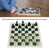 Chess Checkers Set PP Chess Pieces PU Imitation Leather Chess